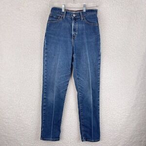Levi's 512 Blue Denim Slim Tapered‎ Jeans Womens Straight Leg High-Rise Size 4S